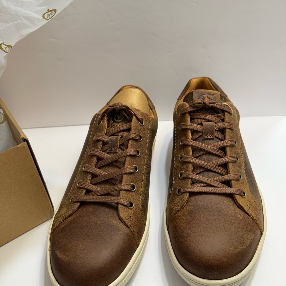 Men's Brown Leather Sneakers
